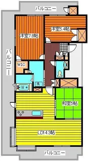 サンデュエル中通【10階】の間取り