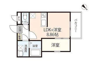 ウイングコート舟入【2階】の間取り