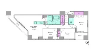 レジディア日本橋馬喰町【12階】の間取り
