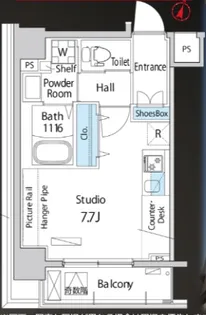 デュオフラッツ東中野【7階】の間取り