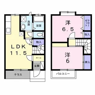 メゾン雪椿II【1階】の間取り
