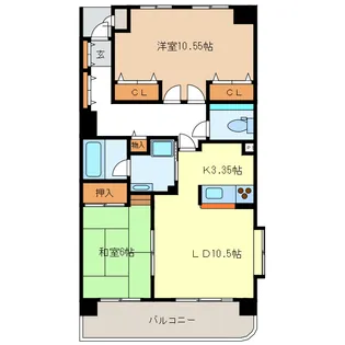 サンマンションアトレ青山【5階】の間取り