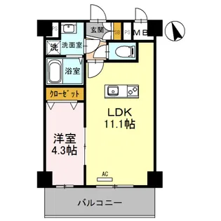 プランドール林寺【3階】の間取り