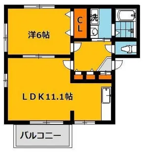 セジュール鶴田【2階】の間取り