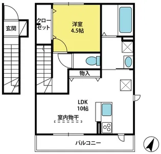 メゾン ド ミュゲ【2階】の間取り