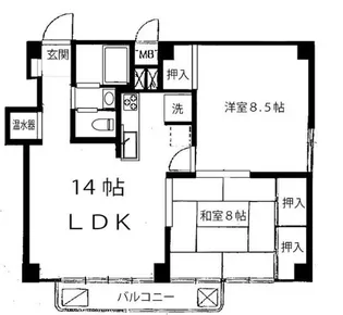 ヴェラハイツ赤坂新坂町【2階】の間取り