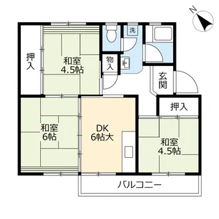 UR志徳【4階】の間取り