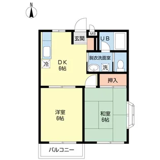 カシワニューハイツA棟【2階】の間取り
