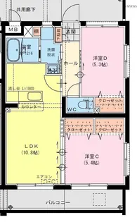 ジラソーレ高鍋【4階】の間取り