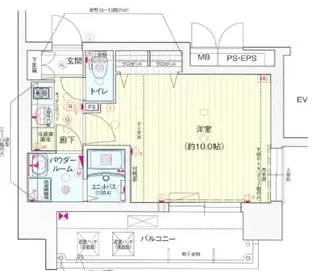 プレサンス THE 栄【10階】の間取り