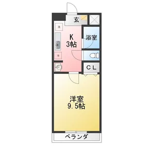 アーバンシティ草間【4階】の間取り
