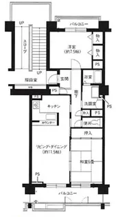 あべのセレサ【6階】の間取り