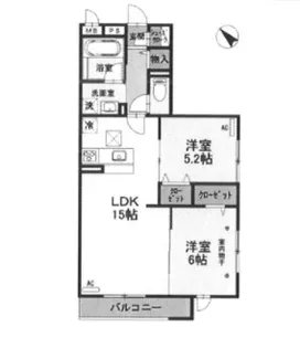 クレードルわかば【2階】の間取り