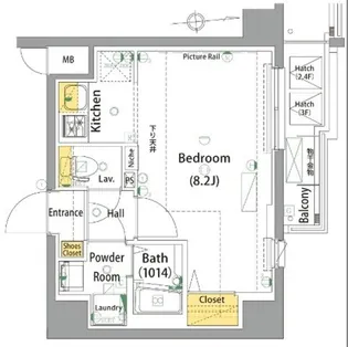 レイリス ヨコハマ-イドガヤ エーゼット【3階】の間取り