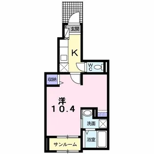 アーバン青春通り【1階】の間取り