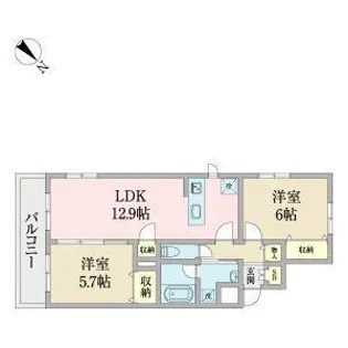 トサキパークコート西京極【3階】の間取り