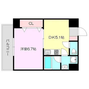 エクセル新大阪【2階】の間取り