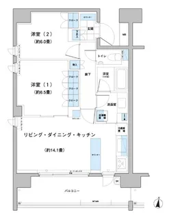ガーデニエール砧レジデンス【1階】の間取り