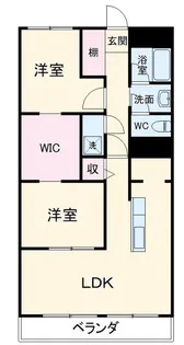 里水マンションA【1階】の間取り