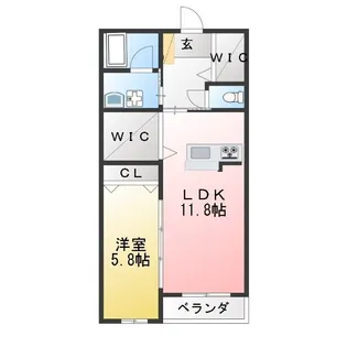 グランスタジオ安西【4階】の間取り