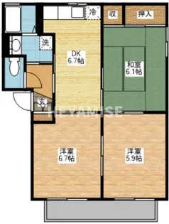 シャーメゾン桜 A棟【2階】の間取り