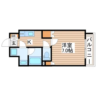 グランカーサ広瀬通【3階】の間取り