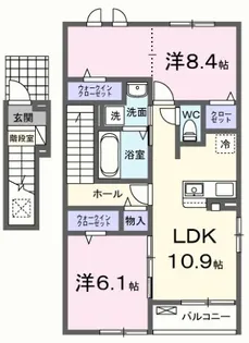 アルバ B【1階】の間取り