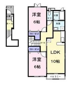 ヴァイオレット・パラッツオ【2階】の間取り