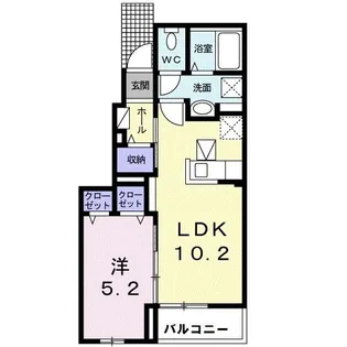 クオーレ アセビ【1階】の間取り