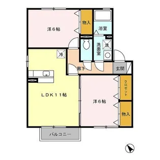 テポーレメゾン B【2階】の間取り