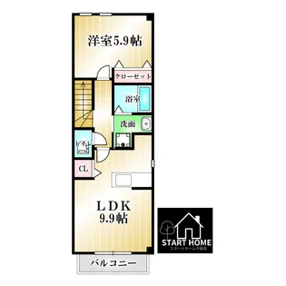 ソレイユ北島IIC【2階】の間取り
