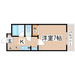 ゼルコバ宮町【2階】の間取り
