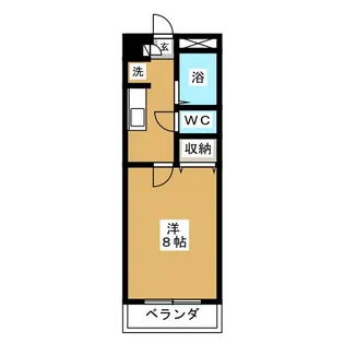 ヴィラ七色【1階】の間取り