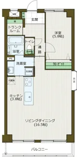 レイヴェルI(ワン)【3階】の間取り