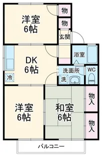 セジュール豊丘 B【2階】の間取り