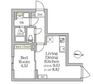 Aglaia 新宿西落合【2階】の間取り