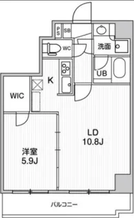 ジェノヴィア南千住IIスカイガーデン【8階】の間取り