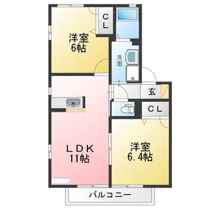 ベルデュール【2階】の間取り
