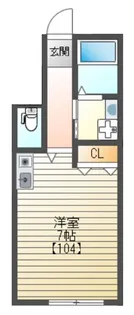 レネットメルル経堂【1階】の間取り