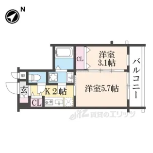 MJC京都ESTRUTH【3階】の間取り