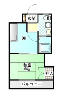 コーポ中之庄【1階】の間取り