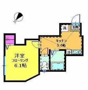 ラプラージュ横浜【1階】の間取り