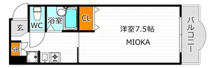ヴィアナ阿倍野【4階】の間取り