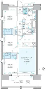 クリオレジダンス八王子セントラルマークス【11階】の間取り