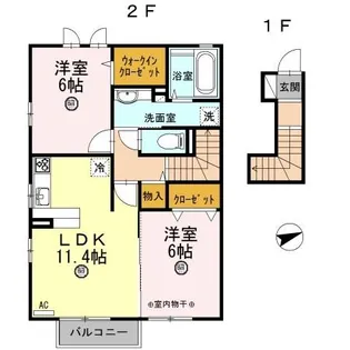 グラード【2階】の間取り