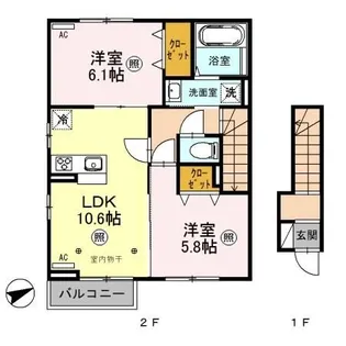アヴニール【1階】の間取り