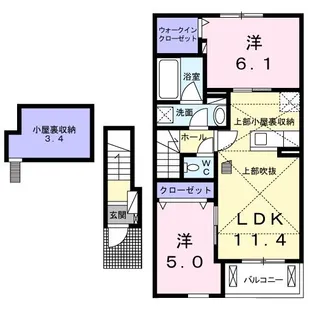 ヴィラ・コリーヌA【2階】の間取り