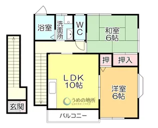 明星ガーデンハイツ【1階】の間取り