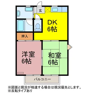 パークハイツ内藤【1階】の間取り