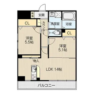 RADIA月出【4階】の間取り